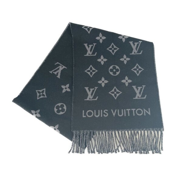 LOUIS VUITTON Black Monogram Scarf - Picture 1 of 5